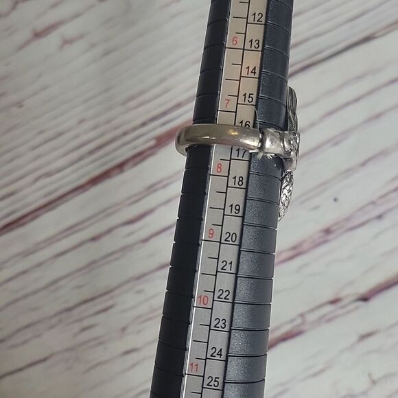 Silvertone Adjustable  Mermaid Ring Size 7.5 + - Picture 6 of 7